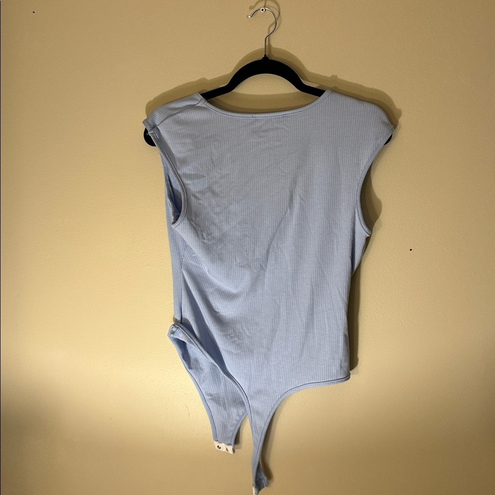 Lulu's Sky Blue Ribbed Tank Top - Picture 7 of 7